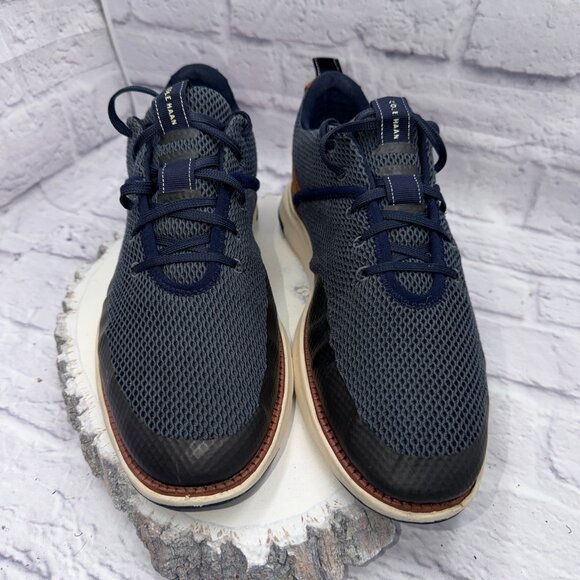 Cole Haan Grand Remix Shoes Mens 10.5 Blue Athletic Casual Dress Lace Up Sneaker - Picture 3 of 12